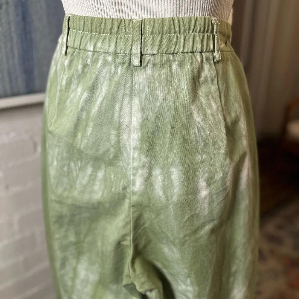 BDG Green Tie-Dye Straight Leg Trousers
